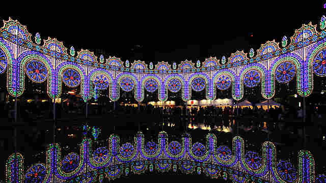 神戸東遊園地の南にある噴水広場