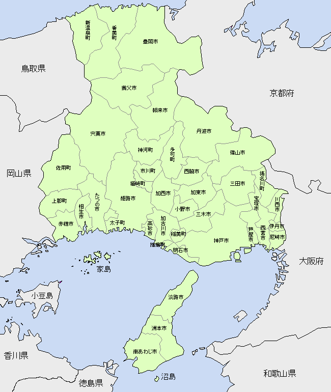 兵庫県の地図素材