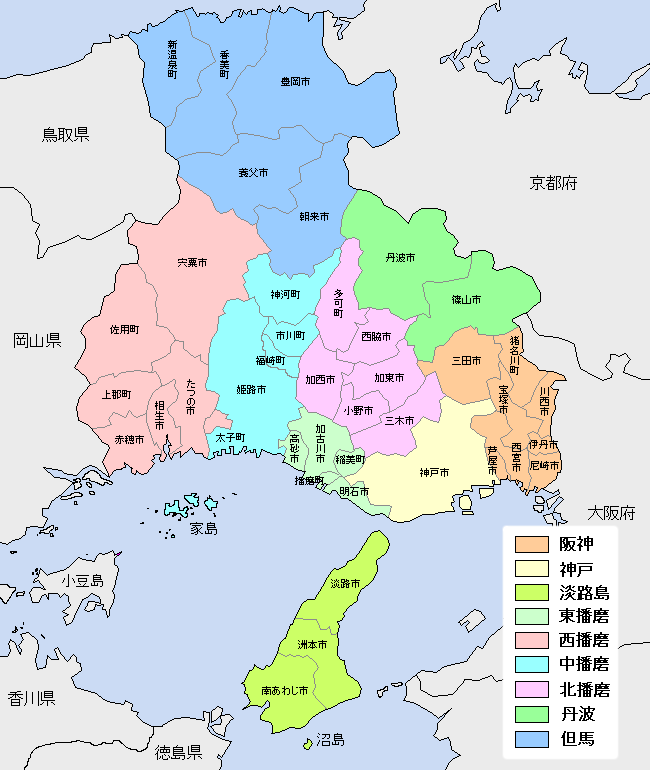 兵庫県の地図素材