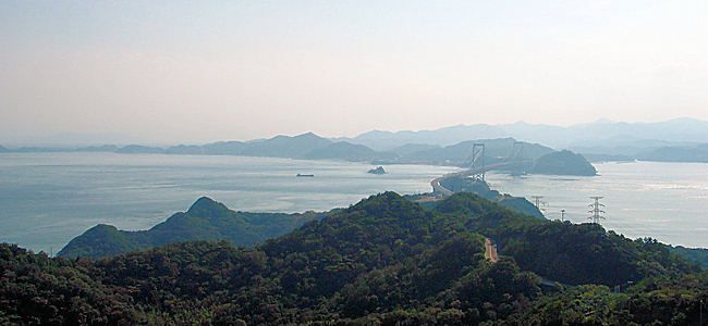 大鳴門橋、鳴門岬、鳴門海峡、四国のパノラマ風景写真