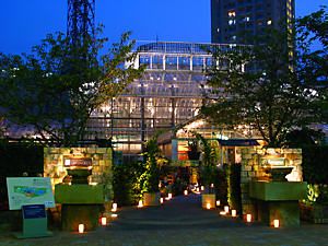 宝塚ガーデンフィールズ・シーズンズのライトアップ夜景