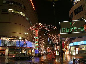 加古川駅のクリスマスイルミネーションと夜景