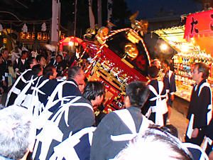 高砂神社秋祭り　神輿の陸渡御・神輿行列