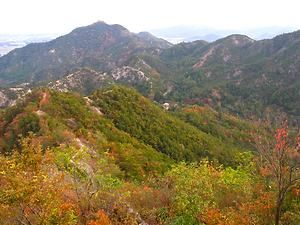 笠松山山頂の展望台から見た古法華自然公園