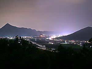 日本のへそから見た西脇の夜景