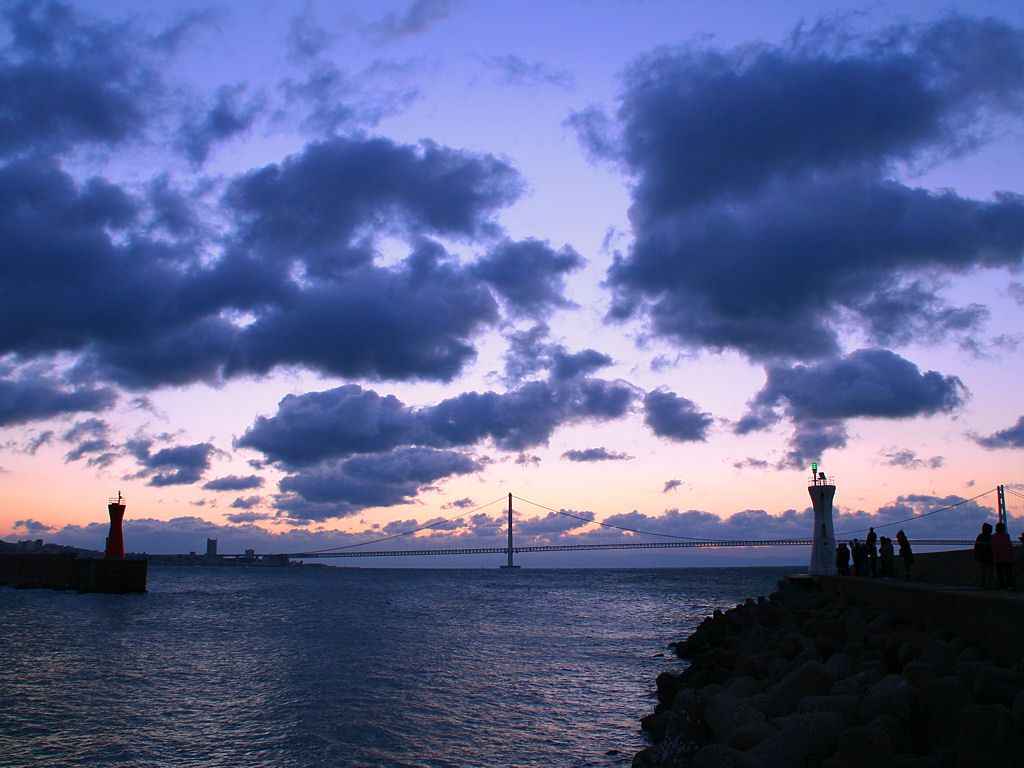 壁紙 初日の出 瀬戸内海の日の出 夜明け 朝焼け 壁紙写真集 無料写真素材