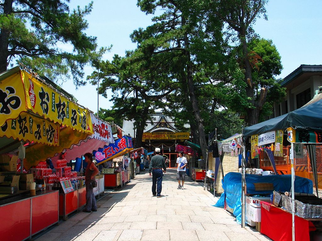 海神社夏祭り奉納花火大会と夏越え茅の輪くぐり 壁紙写真集 無料写真素材