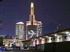 神戸関電ビルとライトアップ夜景・神戸居留地の高層ビルのライトアップ