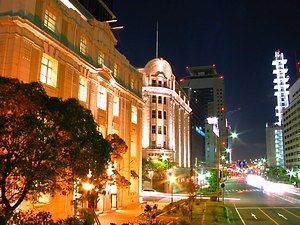 神戸旧外国人居留地の夜景・洋館のライトアップ