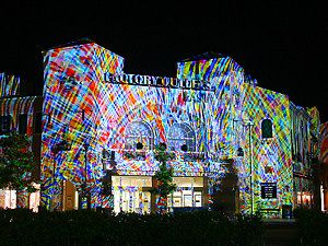 デジタル掛軸/マリンピア神戸ライトアップ夜景