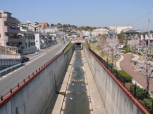 現在の新湊川・新湊川トンネル