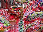 南京町の春節祭(旧正月・春節のイベント)-中国獅子舞,龍舞,夜光龍
