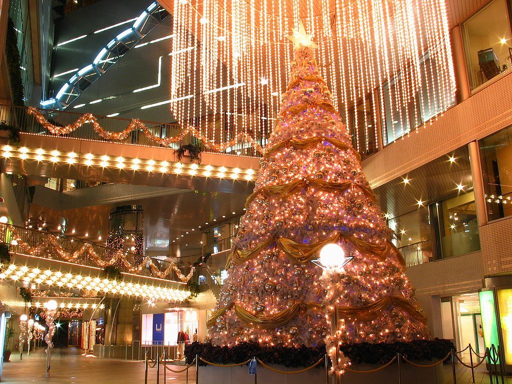新神戸オリエンタルホテル オリエンタルアベニューのクリスマスイルミネーション 壁紙写真集 無料写真素材