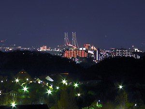 神戸しあわせの村夜景・明石海峡大橋ライトアップ夜景