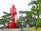 須磨の赤灯台(旧和田岬灯台)・須磨海岸