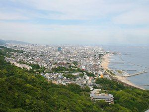 六甲山〜須磨区〜中央区〜神戸港〜大阪湾の風景