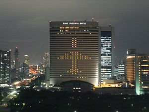 神戸ポートピアホテルライトアップ夜景