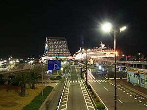 神戸メリケンパークオリエンタルホテルライトアップ夜景