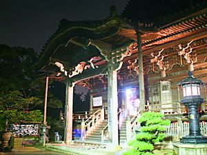 書写山円教寺・摩尼殿のライトアップ夜景