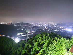 書写山ロープウェイ山上駅展望台から見た姫路の夜景