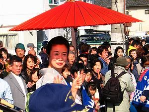 女優の富司純子さん・赤穂義士祭 赤穂浪士と忠臣蔵 赤穂市中パレード