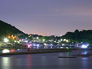 室津漁港の夜景