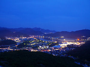 相生市街地と相生湾の夜景・宮山から撮影