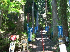 瑠璃寺本堂への参道