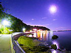 新舞子浜の夜景・月夜の夜景・月光壁紙写真