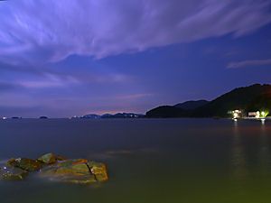 新舞子浜・新舞子海岸と瀬戸内海の夜景