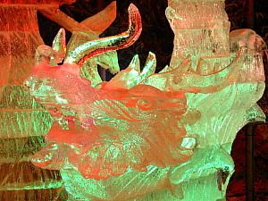 六甲山氷の祭典・氷の彫刻 ライトアップ