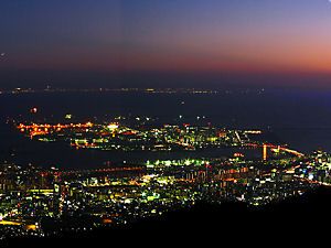 神戸ポートアイランド・神戸港の夜景