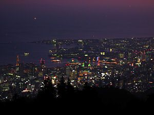 神戸港・メリケンパーク・ハーバーランドの夜景