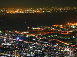 芦屋・西宮・尼崎・大阪・大阪湾の夜景