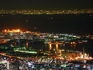 六甲アイランド・大阪湾・大阪の夜景