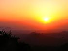 摩耶山の夕日無料写真素材/六甲山の風景写真