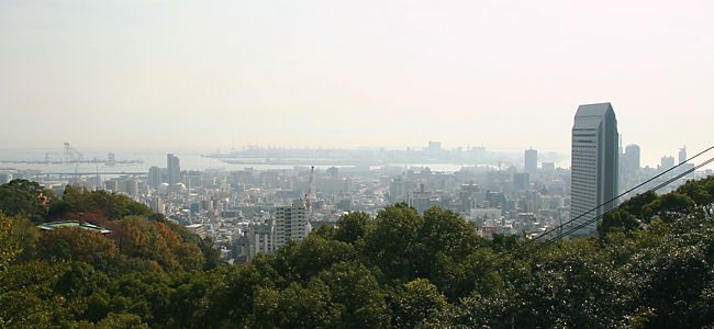 布引展望台・見晴らし展望台から見た神戸の風景