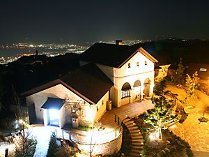 六甲ガーデンテラス・グラニットカフェと神戸の夜景