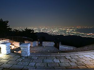 六甲ガーデンテラス見晴らしのテラス(展望台)と大阪の夜景