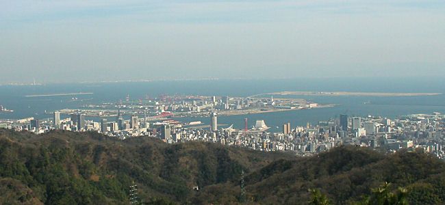 神戸ポートアイランド、神戸空港、神戸港、メリケンパーク、ハーバーランド、神戸市街地の風景