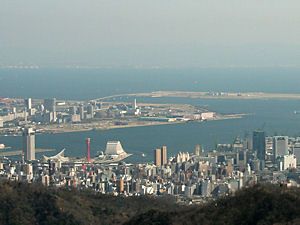神戸港、神戸スカイブリッジ、神戸空港、ポートアイランド