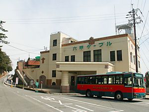 六甲ケーブル六甲山上駅と六甲山上循環バス