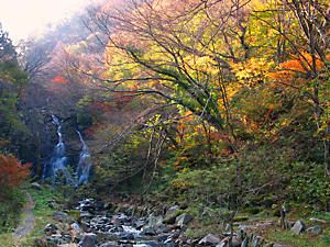 神鍋渓谷公園・二ツ滝と紅葉