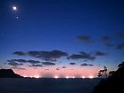 漁火と日本海の夜景(但馬漁火ライン・但馬海岸)/日本海の夜景