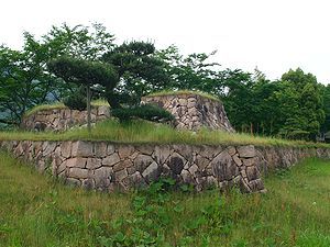 竹田城 記念モニュメント・竹田城の石垣