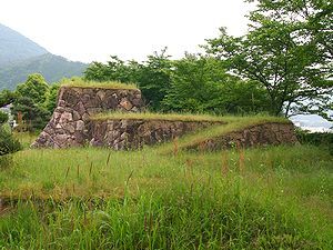 竹田城 記念モニュメント・竹田城の石垣