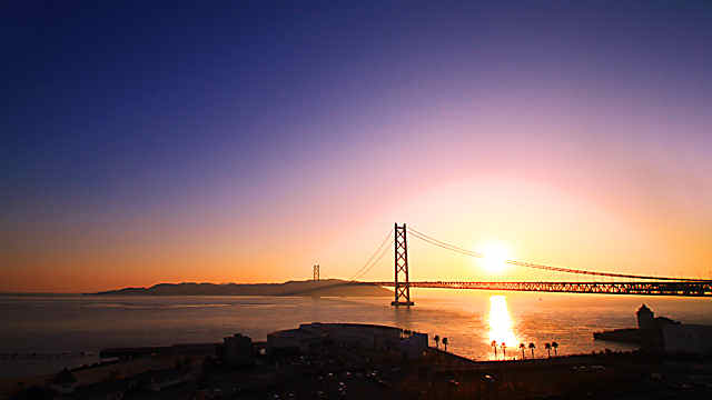 兵庫県の夕日 夕景 夕焼けの壁紙写真 兵庫の夕日撮影スポット